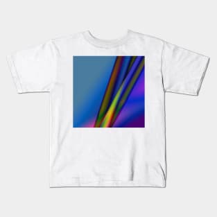 blue green red yellow texture art Kids T-Shirt